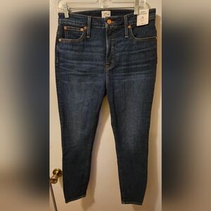 J Crew High Rise Curvy Toothpick Blue Jeans Women's Size 31 NWT